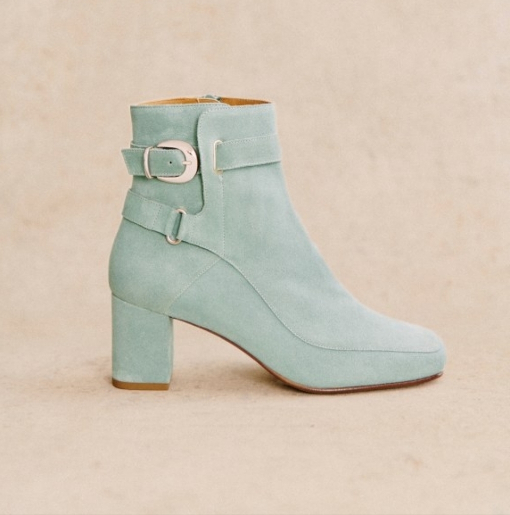 Sézane Brooklyn Boots - Sea Green - Picture 2 of 9